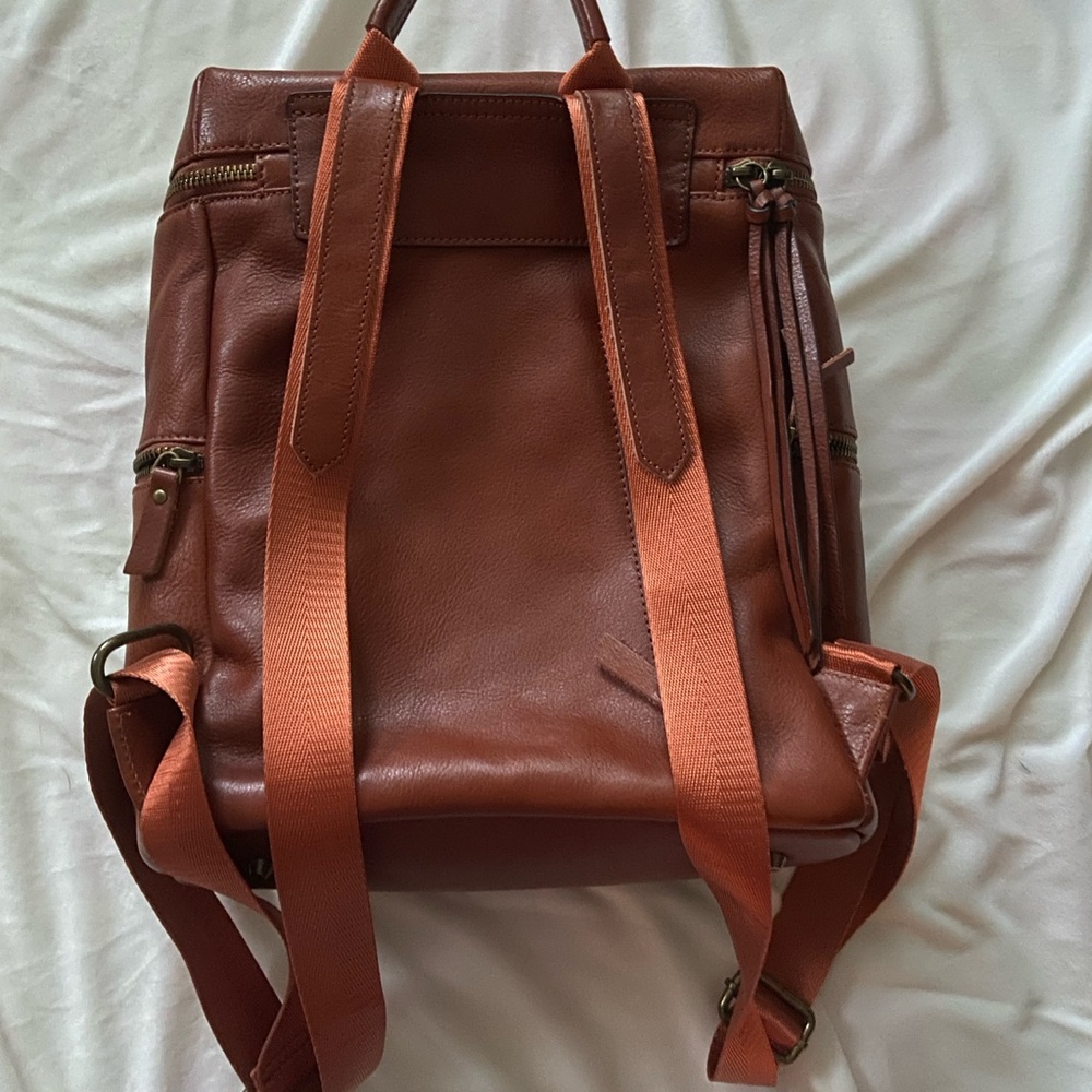 Brown Leather Backpack - Picture 6 of 11